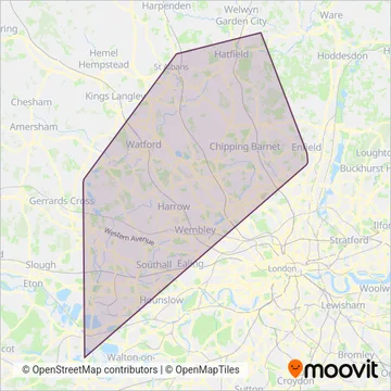 Sullivan Buses coverage area map