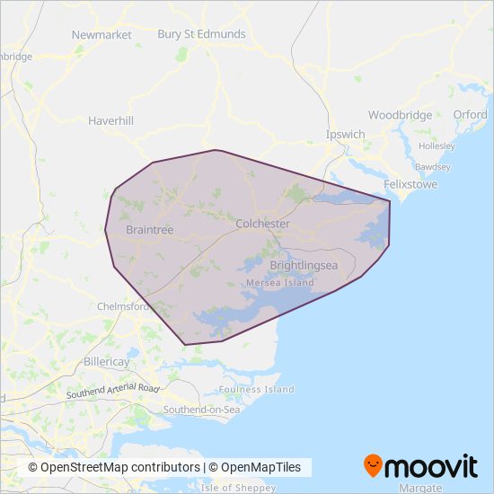 Hedingham & Chambers coverage area map