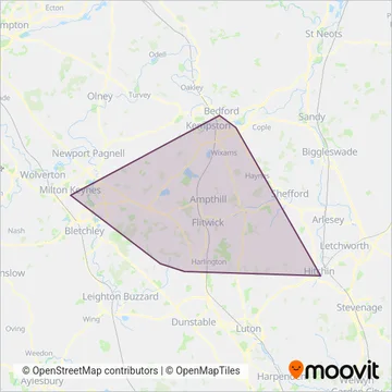 Flittabus coverage area map