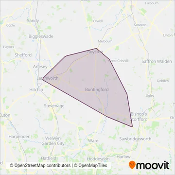Richmonds Coaches coverage area map