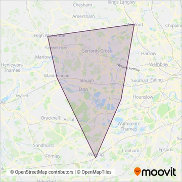 First Berkshire & The Thames Valley coverage area map