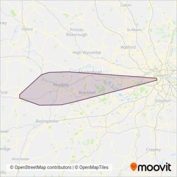 Reading Buses coverage area map