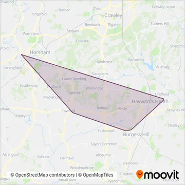 Sussex Coaches coverage area map