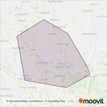 Centrebus coverage area map