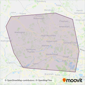 Carousel Buses coverage area map
