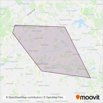 Wealdlink Community Transport coverage area map