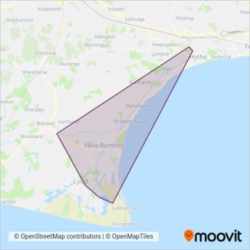 R & J Coaches coverage area map