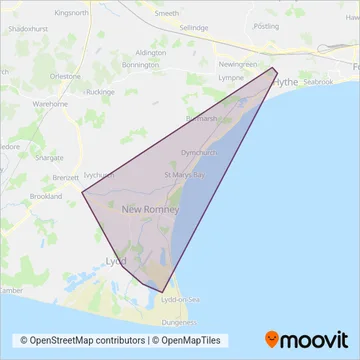 R & J Coaches coverage area map