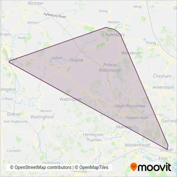 Redline coverage area map