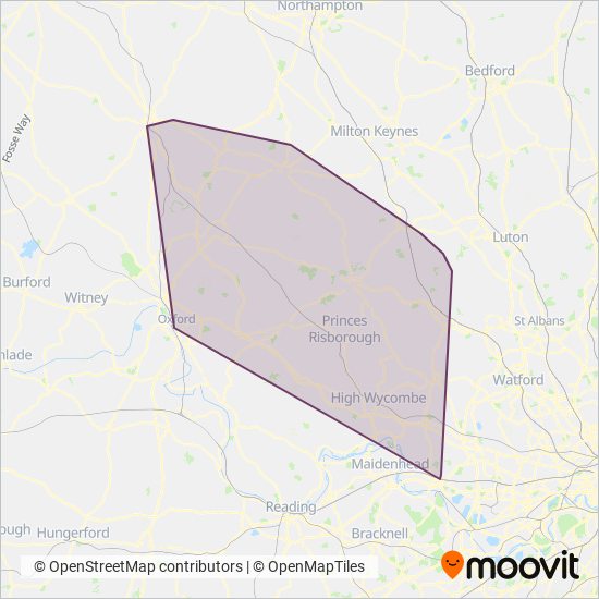 Redline coverage area map