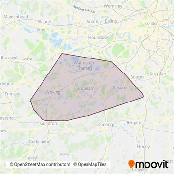 Falcon Buses coverage area map