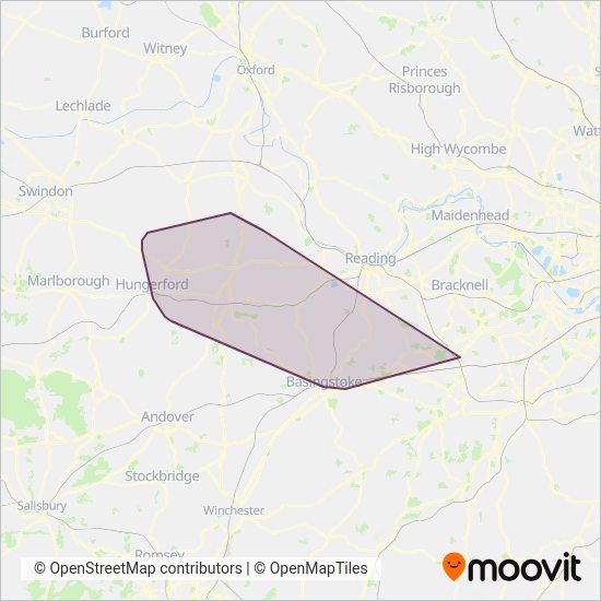 Newbury & District coverage area map