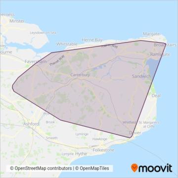 Regent Coaches coverage area map