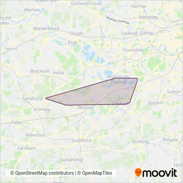 Cardinal Buses coverage area map