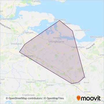 Chalkwell Garage & Coach Hire coverage area map