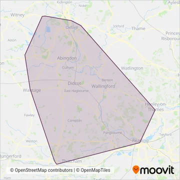 Thames Travel coverage area map