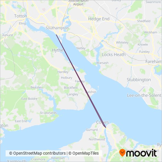 Red Funnel coverage area map