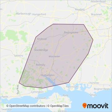 Hampshire Community Transport coverage area map