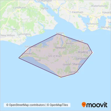 Southern Vectis coverage area map