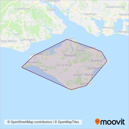 Southern Vectis coverage area map