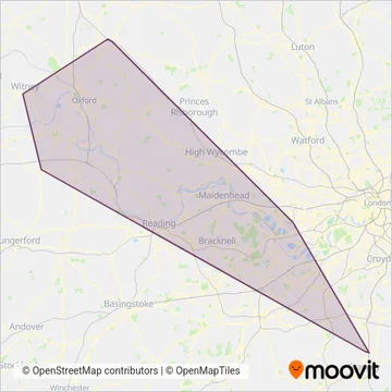 Oxford Bus Company coverage area map