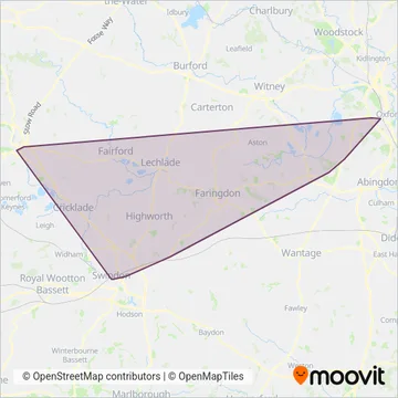 Stagecoach West coverage area map