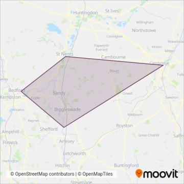 Ivel Sprinter coverage area map