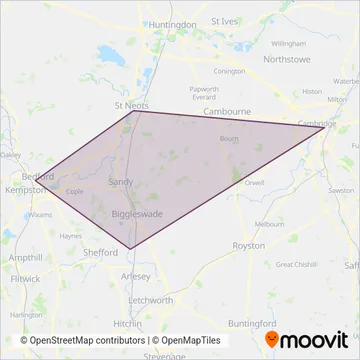 Ivel Sprinter coverage area map