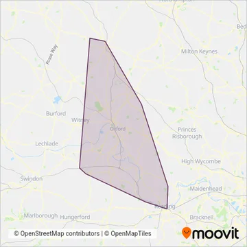 Oxfordshire County Coun coverage area map