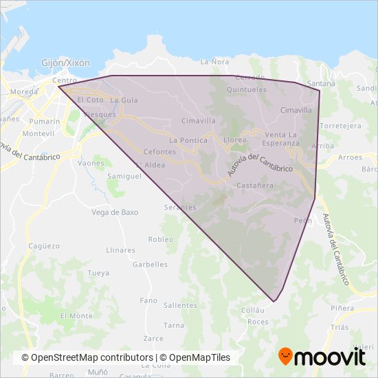 Pedro Pablo Álvarez García SLU coverage area map