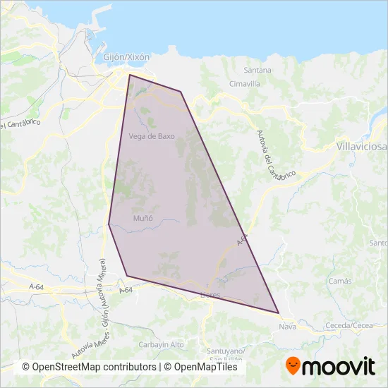 Autocares Mariano coverage area map