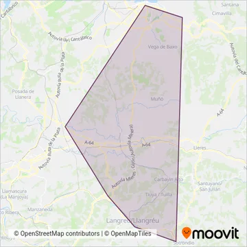 Consorcio Autos Sama - Autocares Mariano coverage area map
