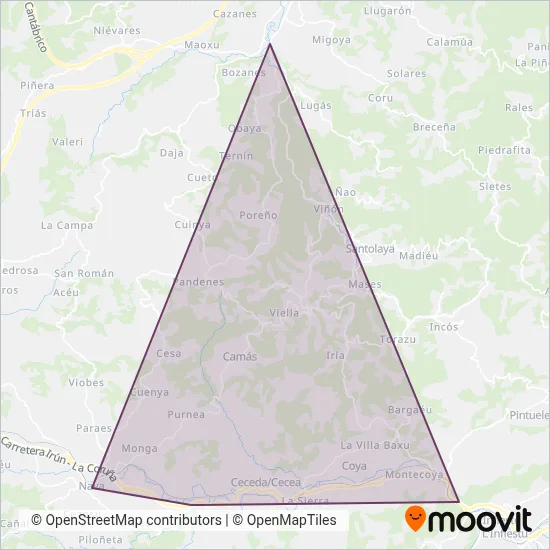 Viajes Camás coverage area map