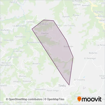 Autobuses de Tineo coverage area map