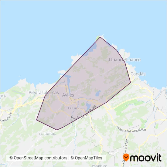 Villa Excursiones coverage area map