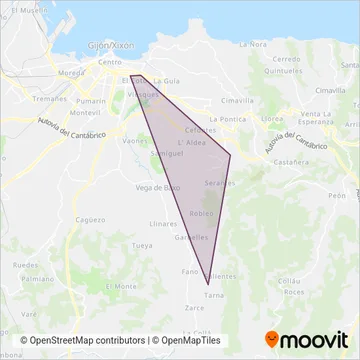 Autocares Medina coverage area map