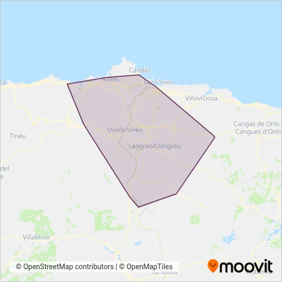 Renfe Cercanias coverage area map