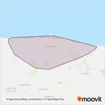 Automóviles Luarca SAU coverage area map