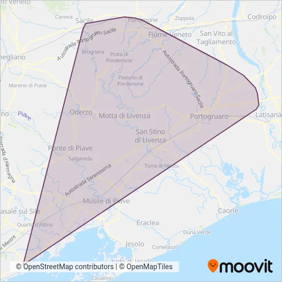 Area coperta dal servizio di ATVO