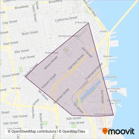 Mission Bay TMA coverage area map