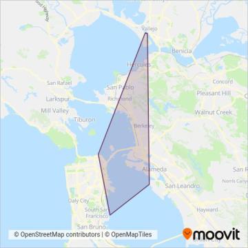 SF Bay Ferry coverage area map