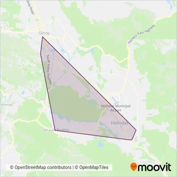 County Express coverage area map