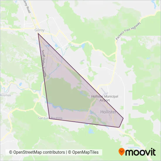 County Express coverage area map