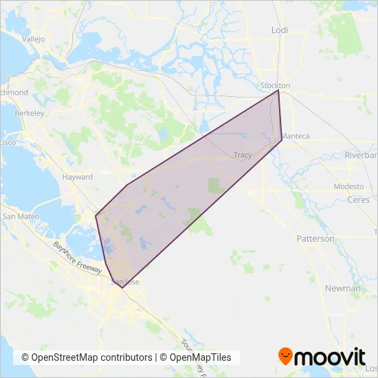 ACE coverage area map