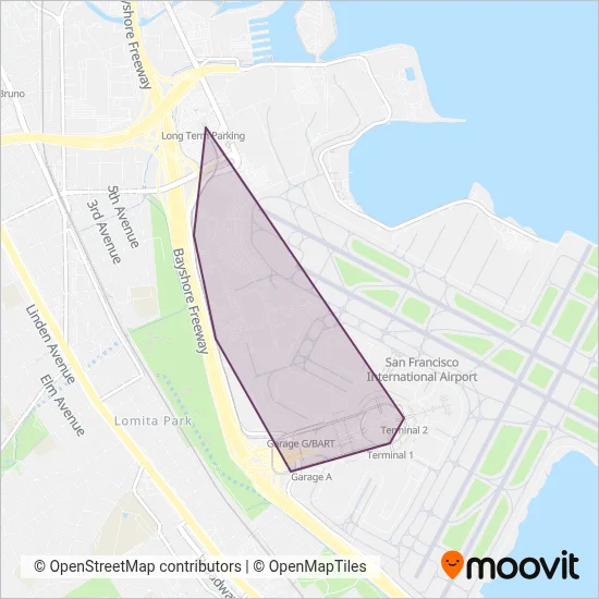 AirTrain coverage area map