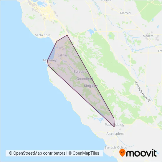 MST coverage area map