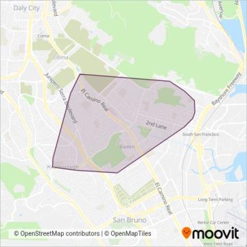 South City Shuttle coverage area map