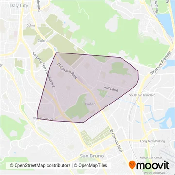 South City Shuttle coverage area map