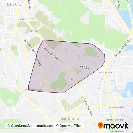 City of South San Francisco coverage area map