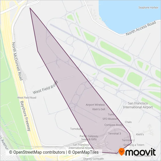 SFO Shuttles coverage area map